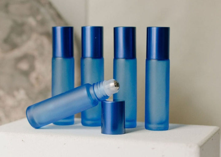 Roll On Frosted Dark Blue 10 ml (5er Set)