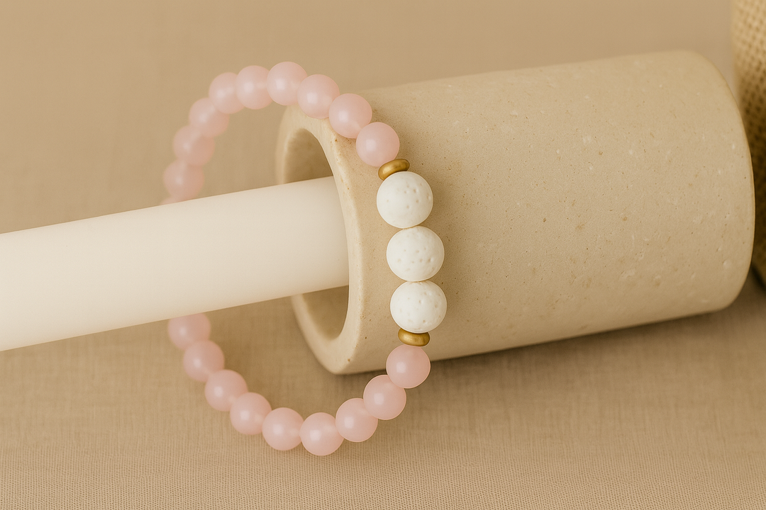 Rosenquarz Edelstein Armband